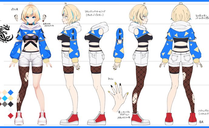 fan design、三面図