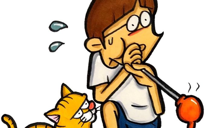 Nice blow!!
#drawing  #illustration #art #artwork #cat #glassblowing #cartoon #イラスト #落書き #イラストレーター #絵 #アート #猫 #猫イラスト #茶トラ #茶トラ女子部 #カートゥーン #吹きガラス