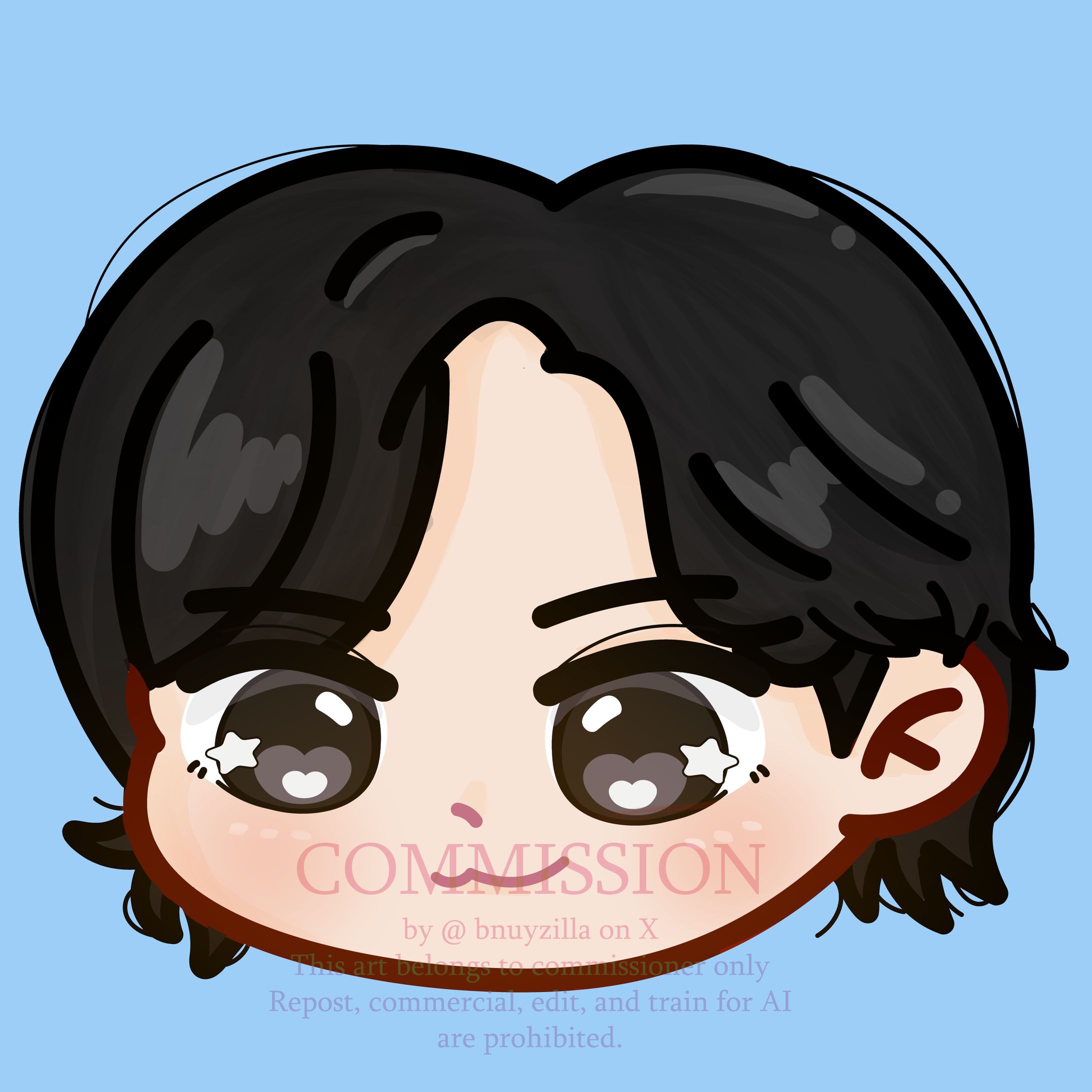 Chibi Head Only Commission-1
