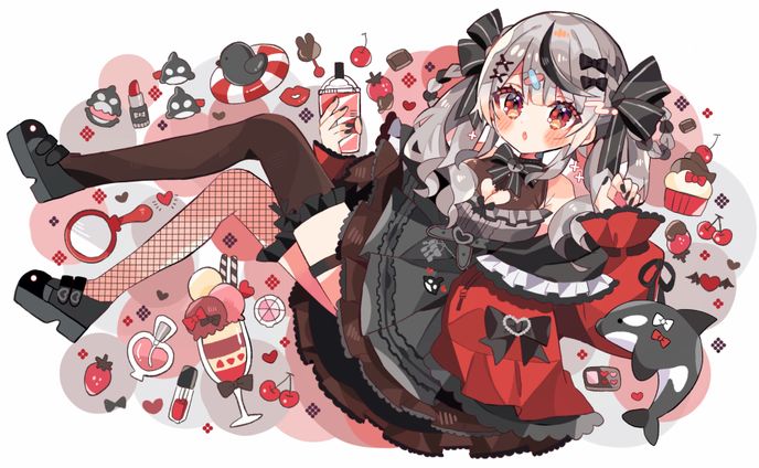 絵、等身イラスト