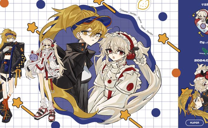 版権イラスト、衣装デザイン