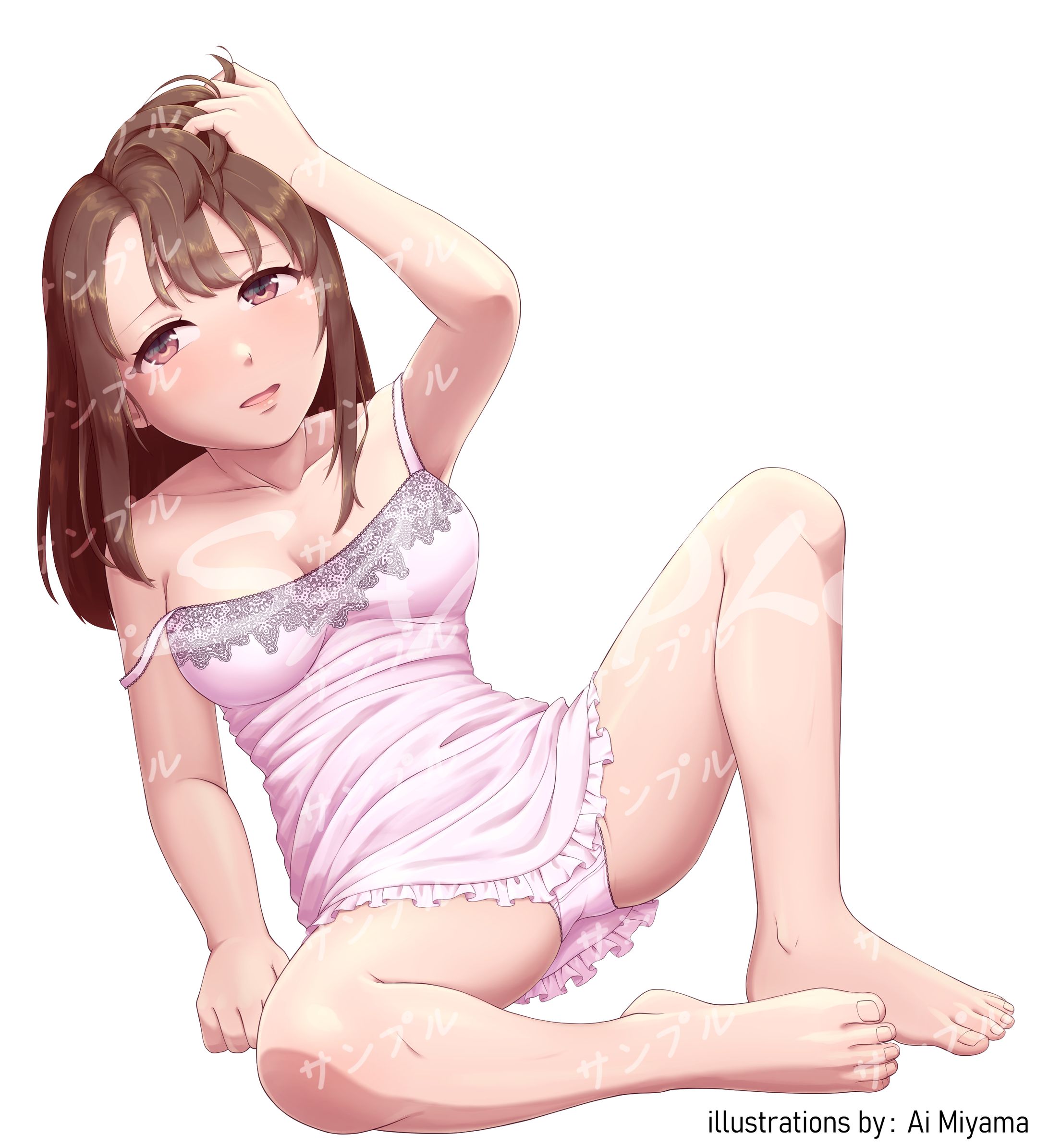下着姿の女性-1
