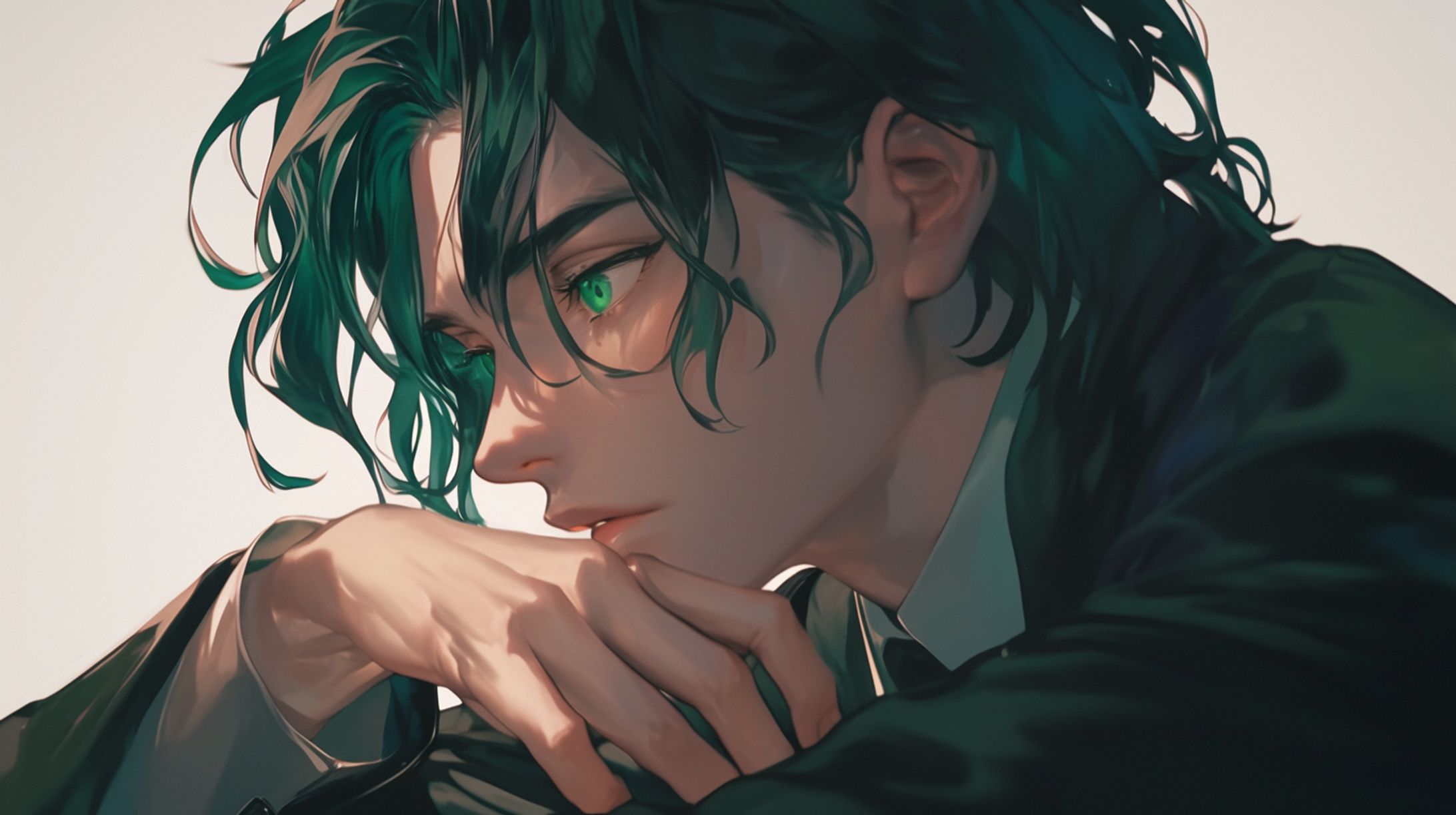 【イラスト】リアルタッチの美青年②-1
