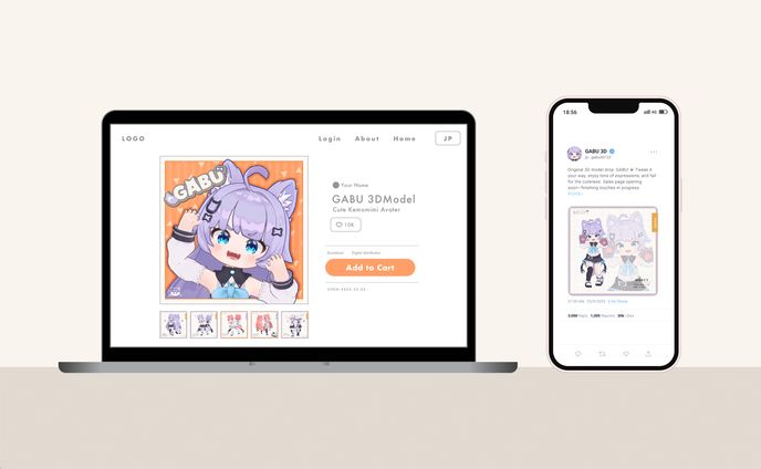 【モックアップイメージ】天兎ひなた様