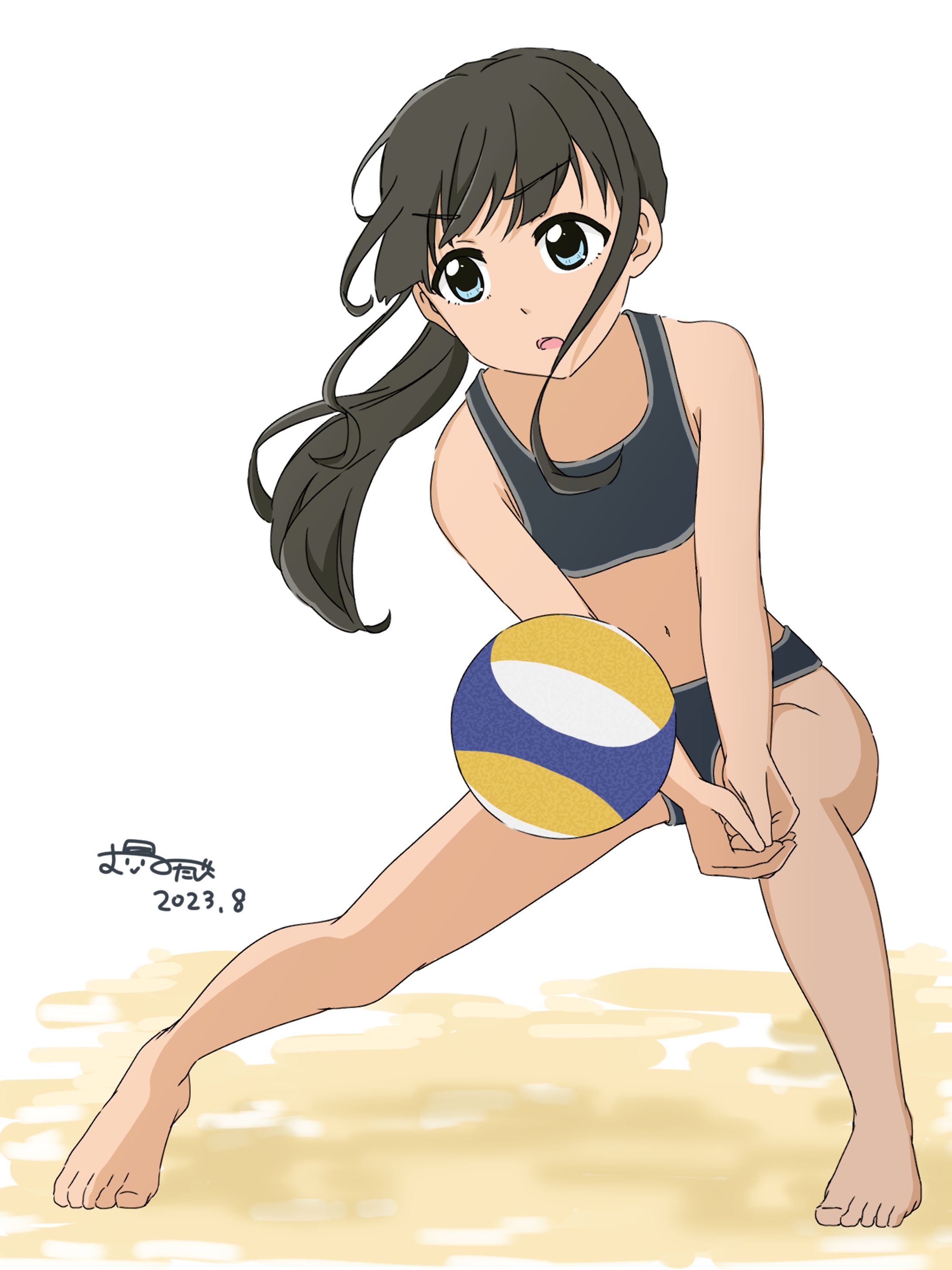 【お題箱】黒髪ロングのビーチバレー部の女子高生-1