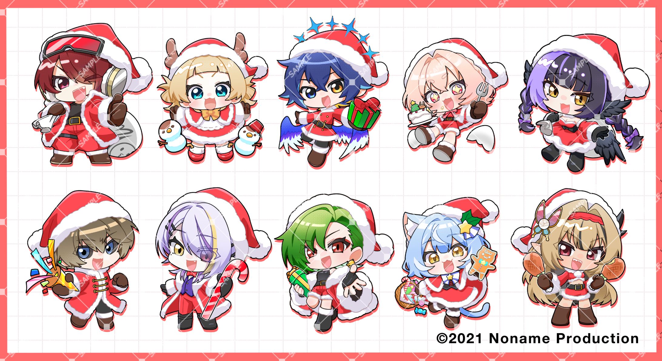 のなめぷろだくしょん様 クリスマス2025公式グッズ デフォルメイラスト-1