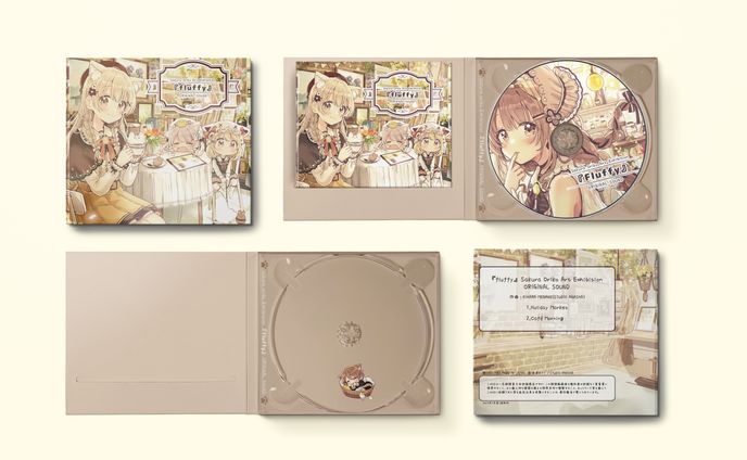 『fluffy』Sakura Oriko Art Exhibition オリジナルブックレット付きCDデザイン