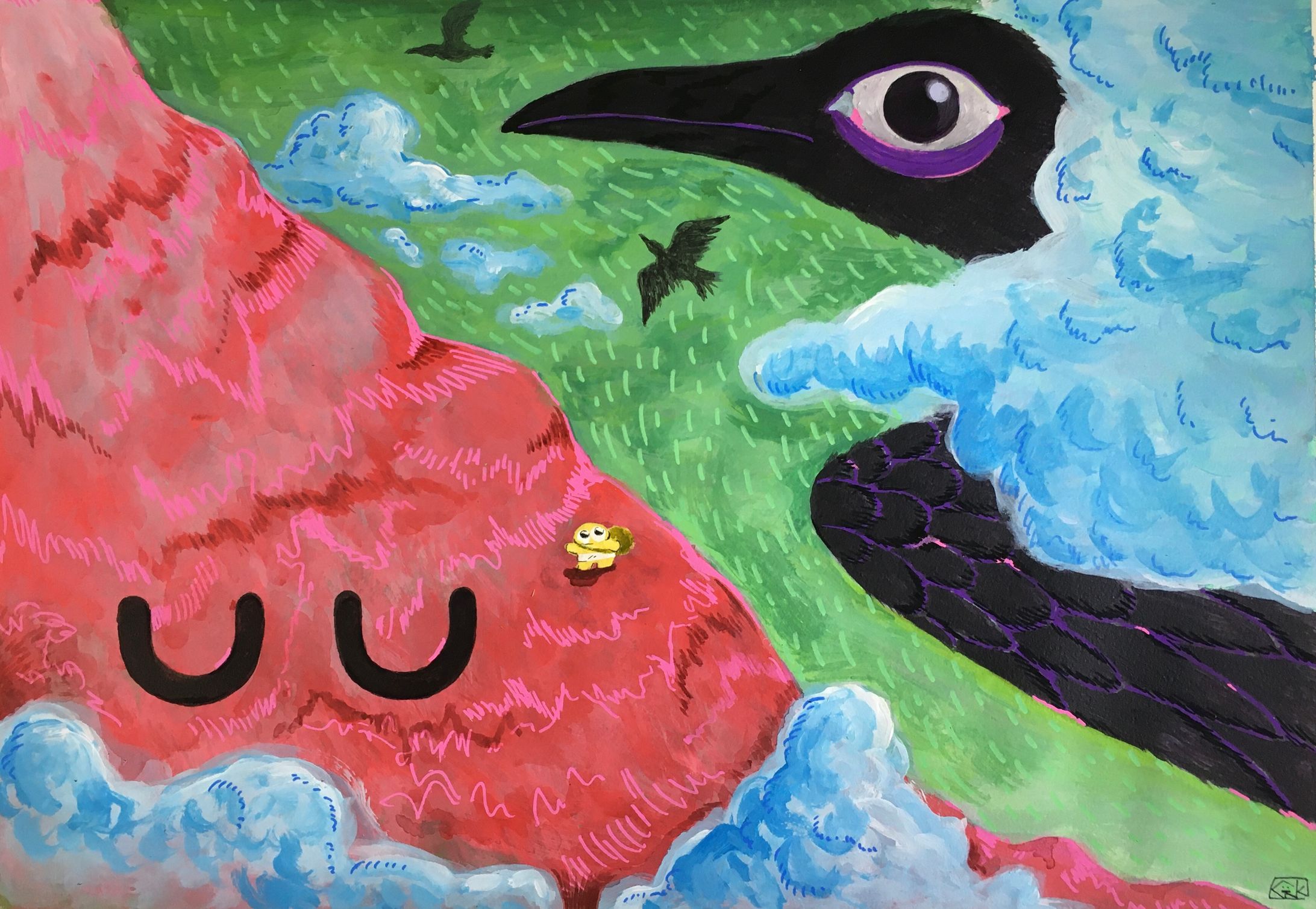 山のイラストレーション-1