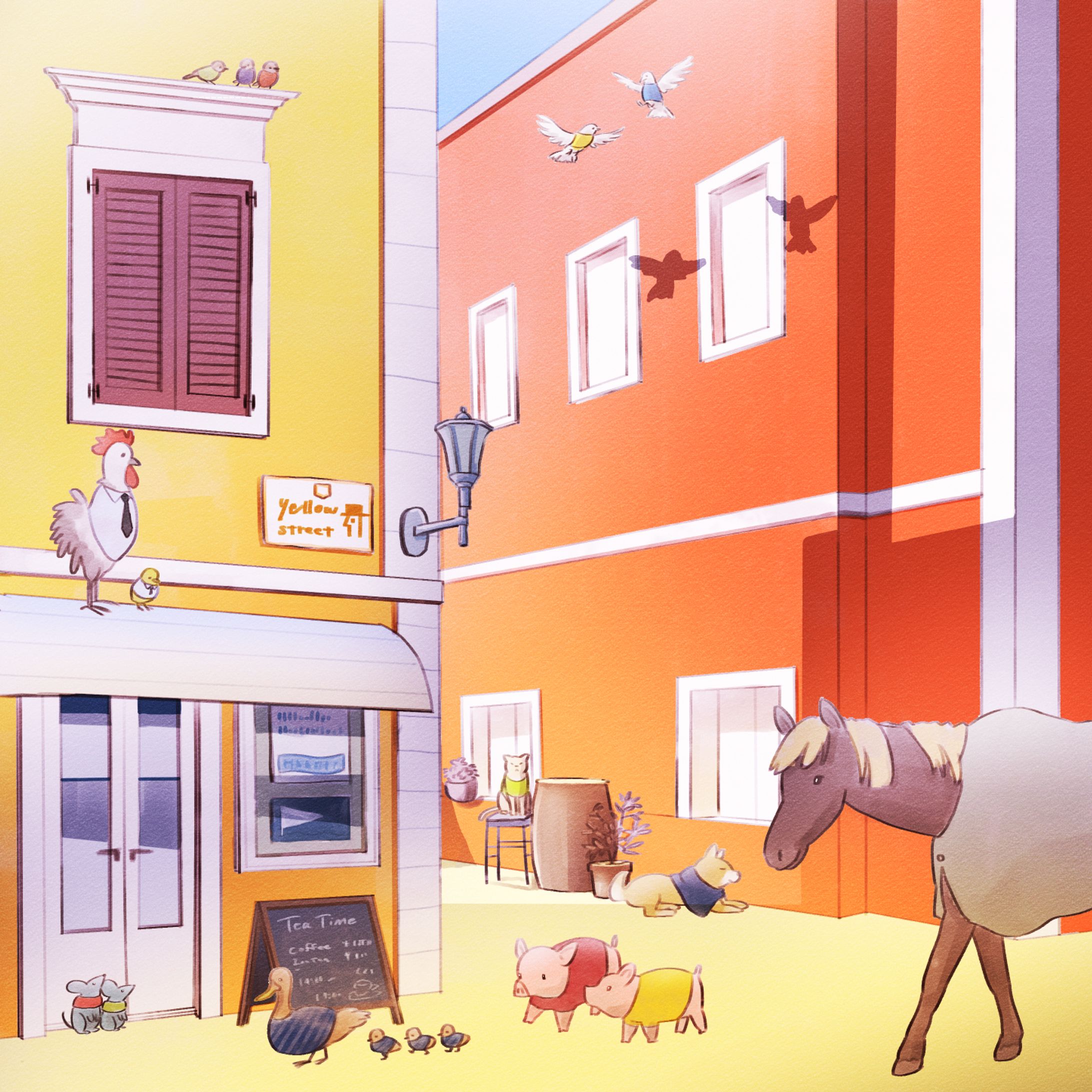 明るい街とどうぶつたち-1