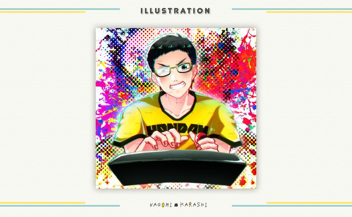 イラスト、メガホン