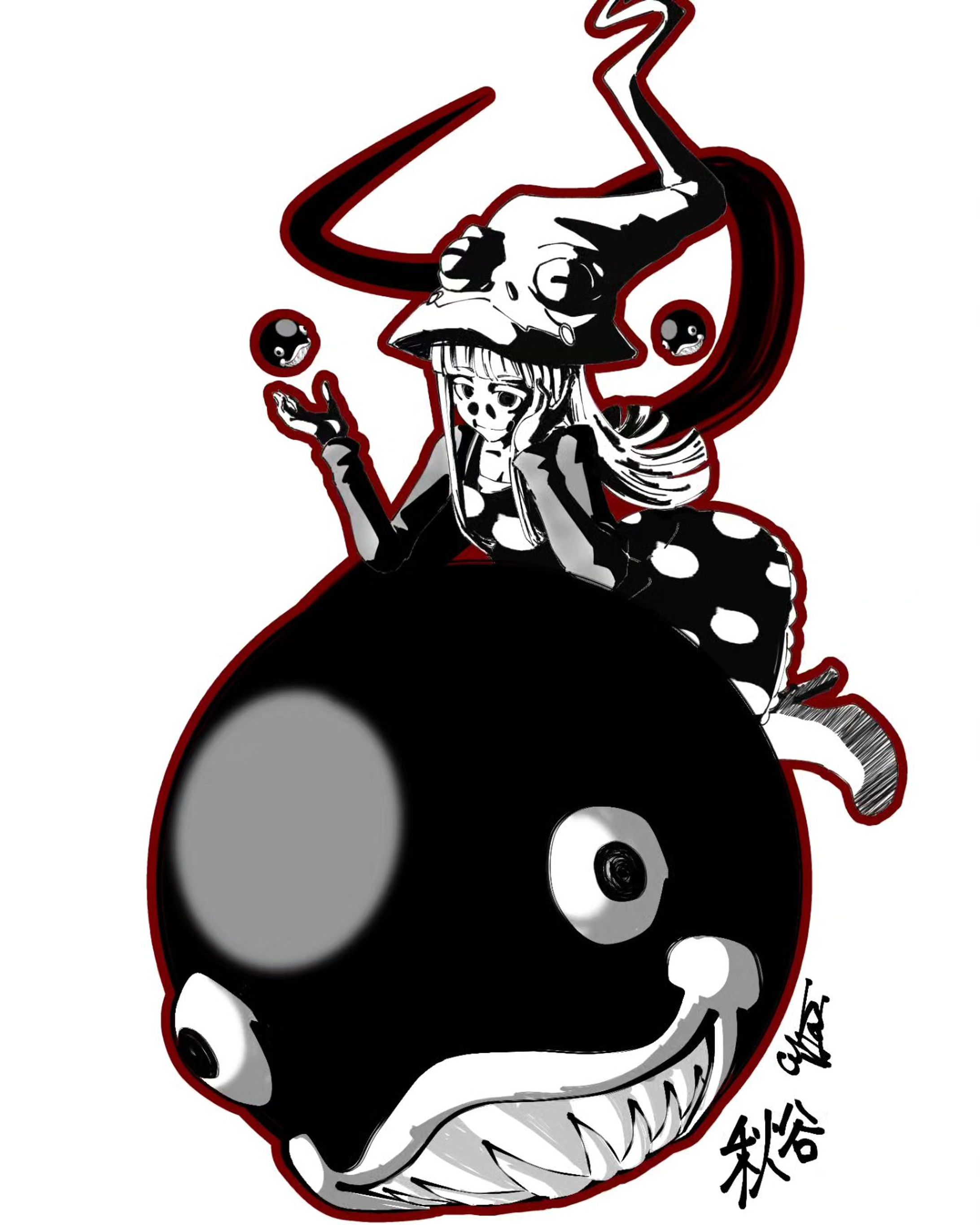 Day 8: toad
 #inktober2023  #inktober  #イラスト  #ファンアート  #Fanart  #souleater  #Frog  #お絵描き好きさんと繋がりたい-1