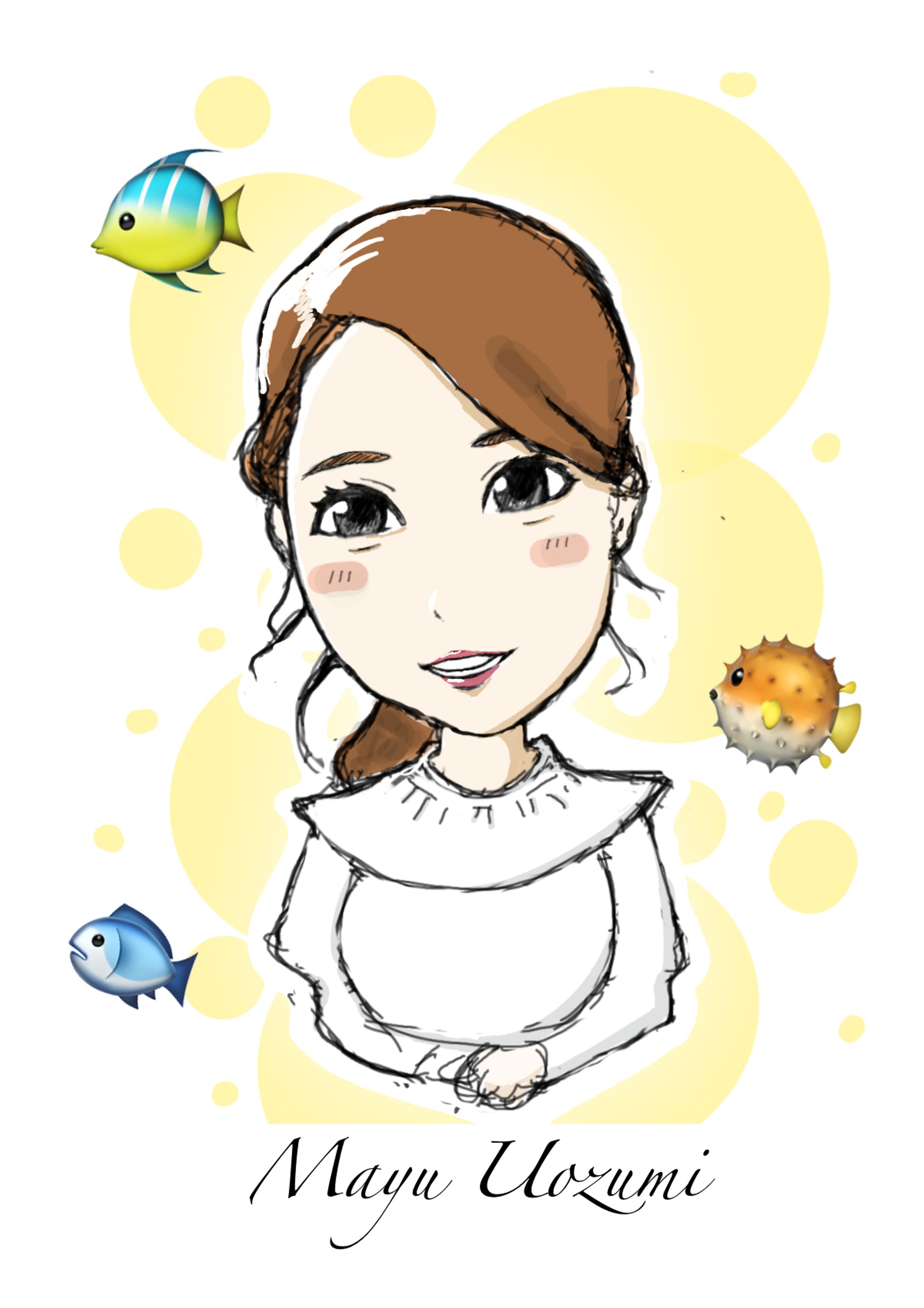 似顔絵｜某お天気アナウンサー-1