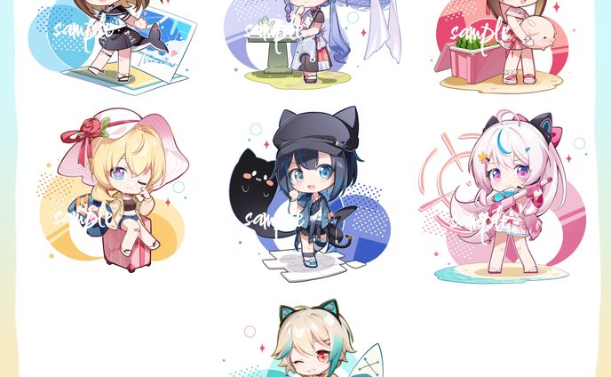 VirtuaReal様「夏日パーティー SDイラスト」