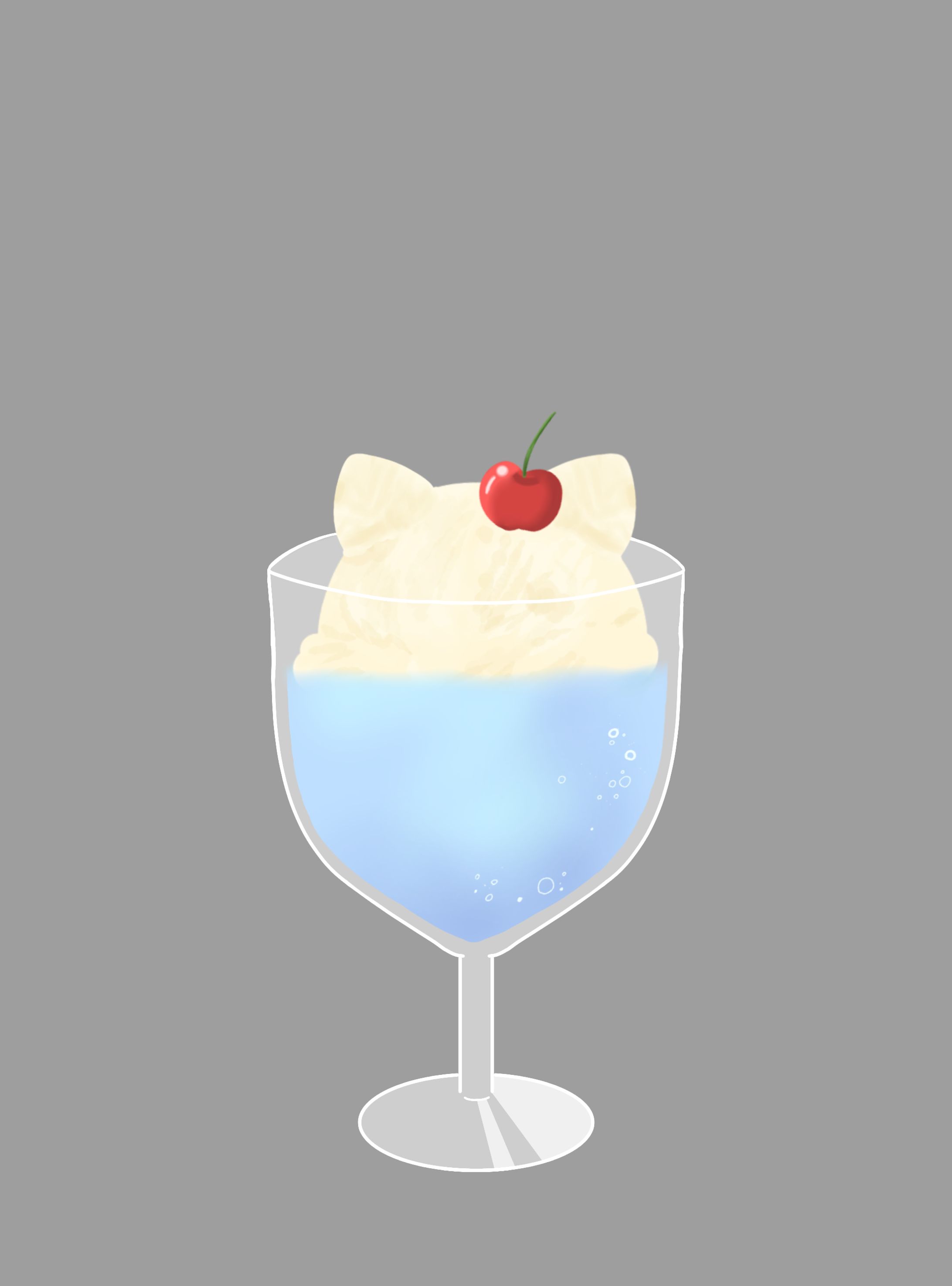 猫アイスクリームソーダ-1