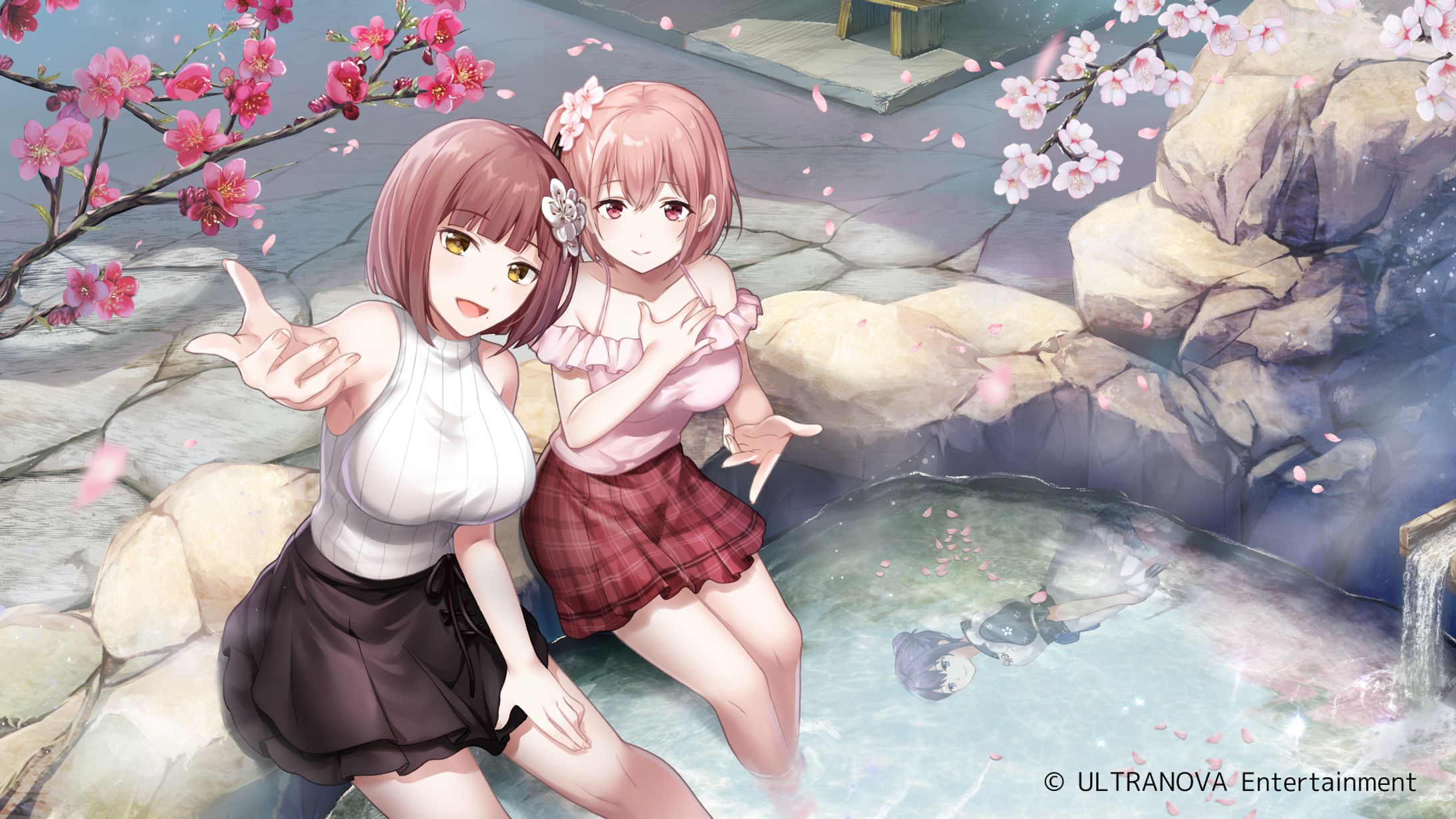 恋来い温泉物語VR キービジュアルキャラクターラフ-1