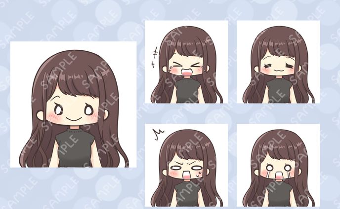 アイコン5表情セット