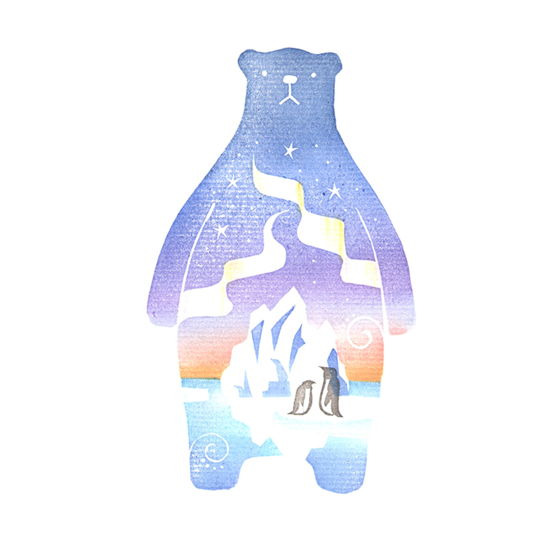 イラスト／ホッキョクグマ -1
