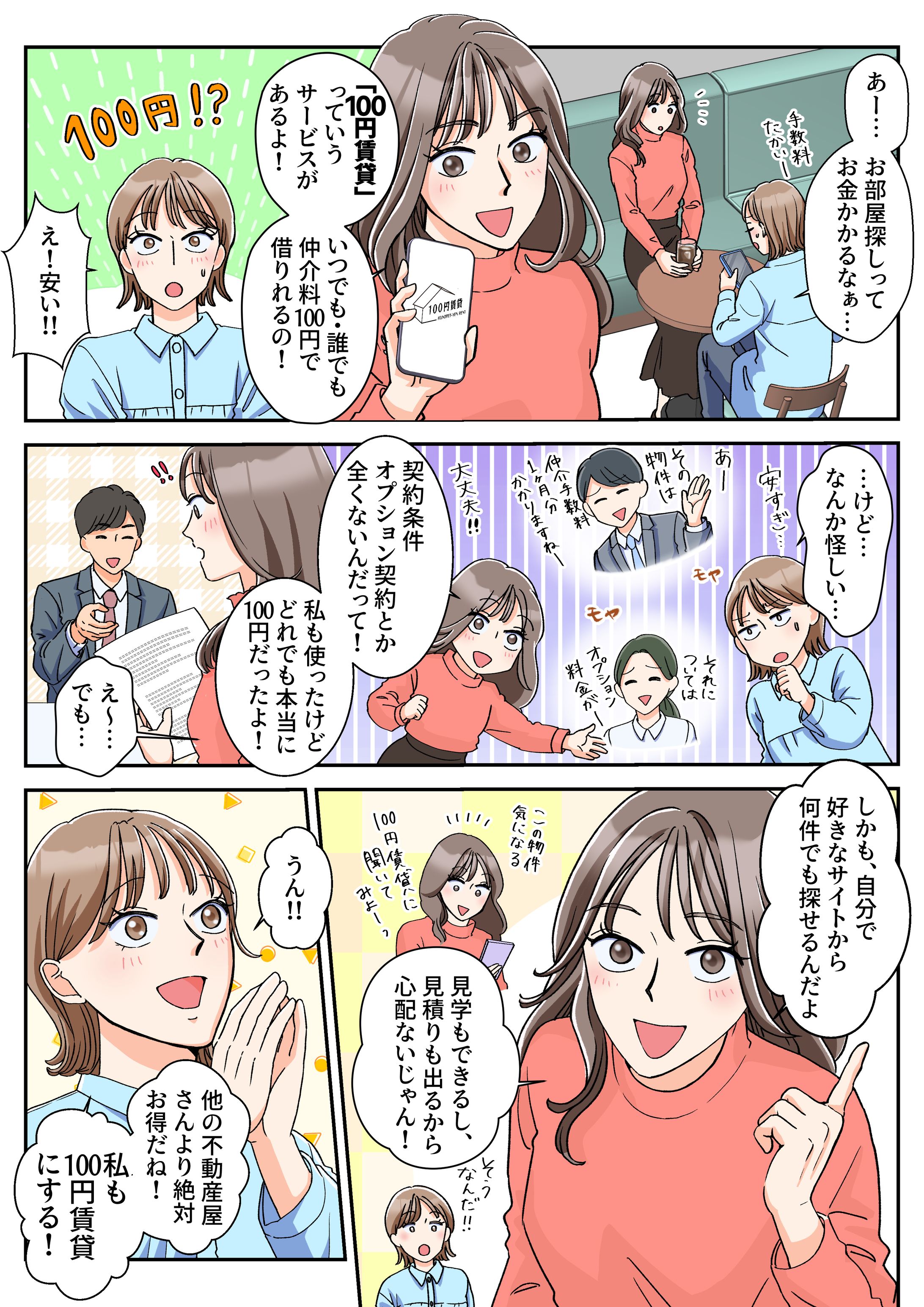 【実績】100円賃貸様サービス紹介漫画-1