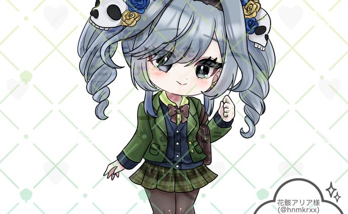 【橘音様ご依頼】花骸アリア様制服ファンアート