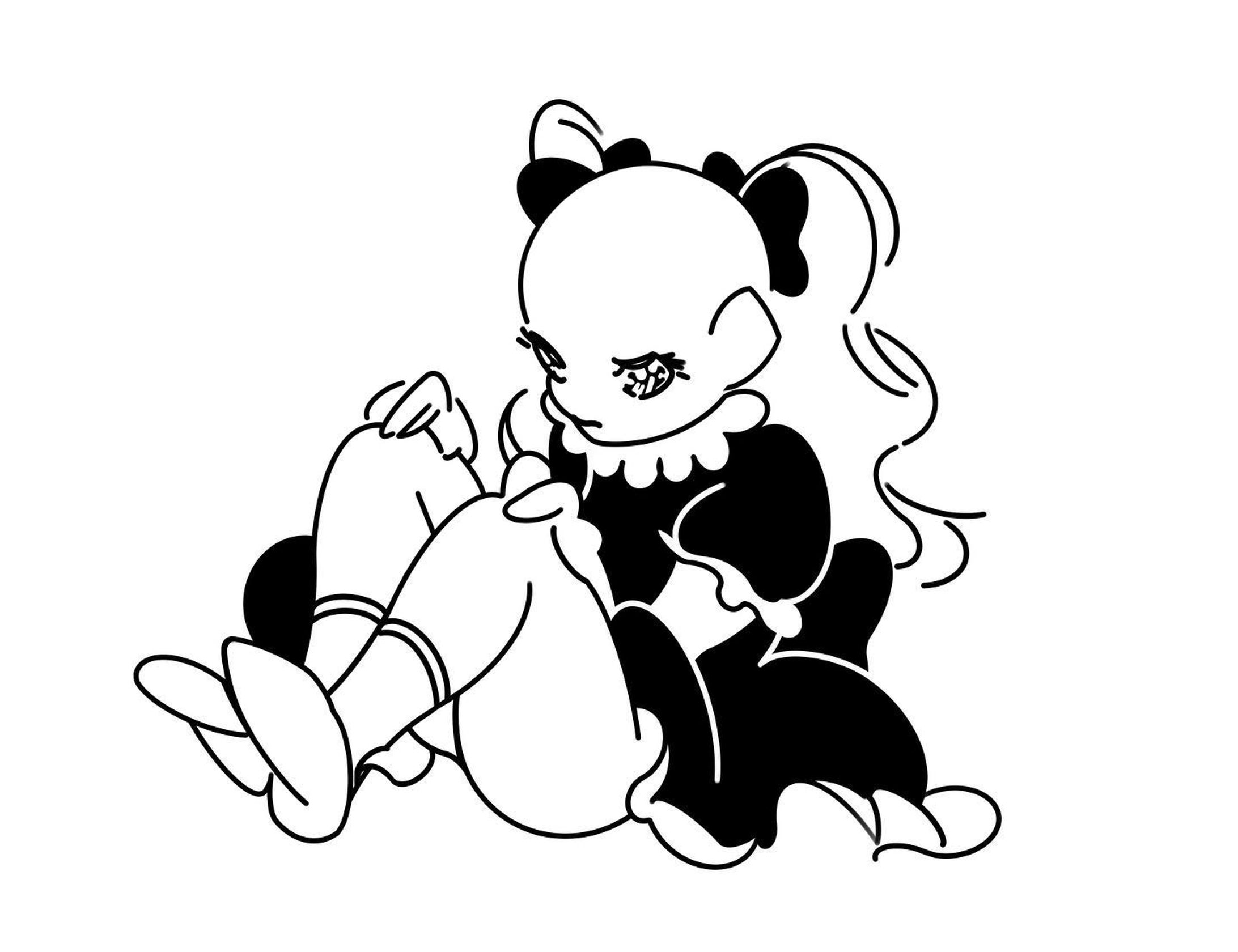 #illustration #illustrator #illust #sketch #art #artwork #monochrome #girl #degitalart-1