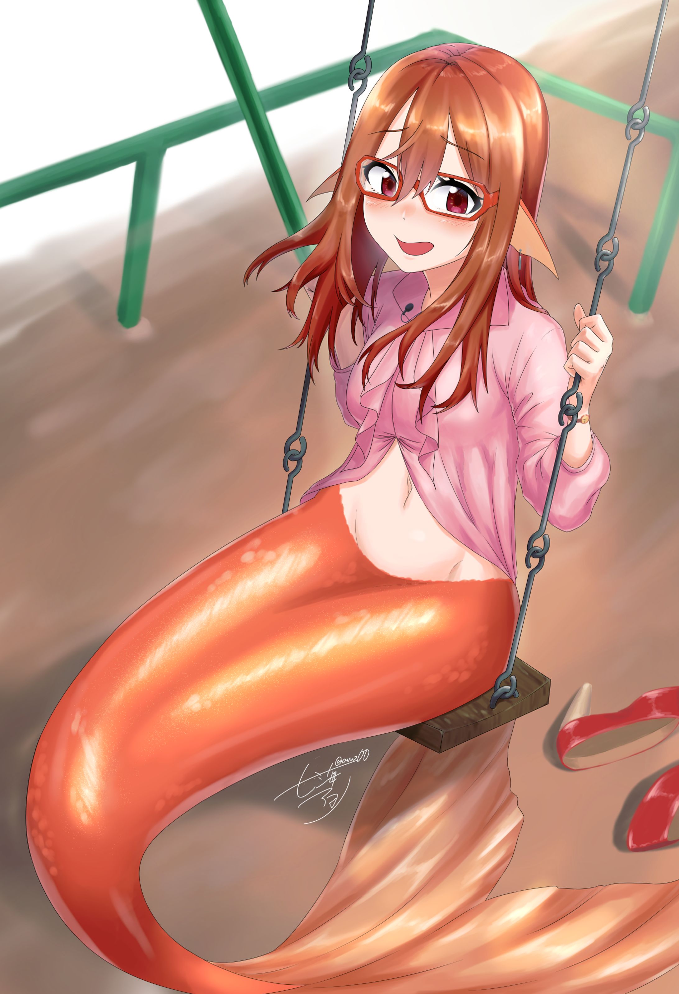 【Commission】「え、えっとぉ…実は、人魚なんです…ﾍﾍ-1
