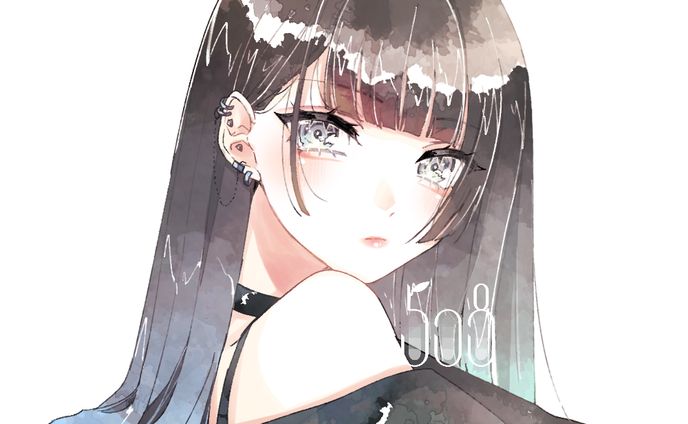 ロック女子のフリーアイコン