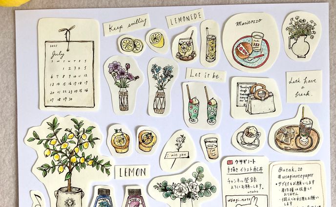 絵を描く、lineスタンプ