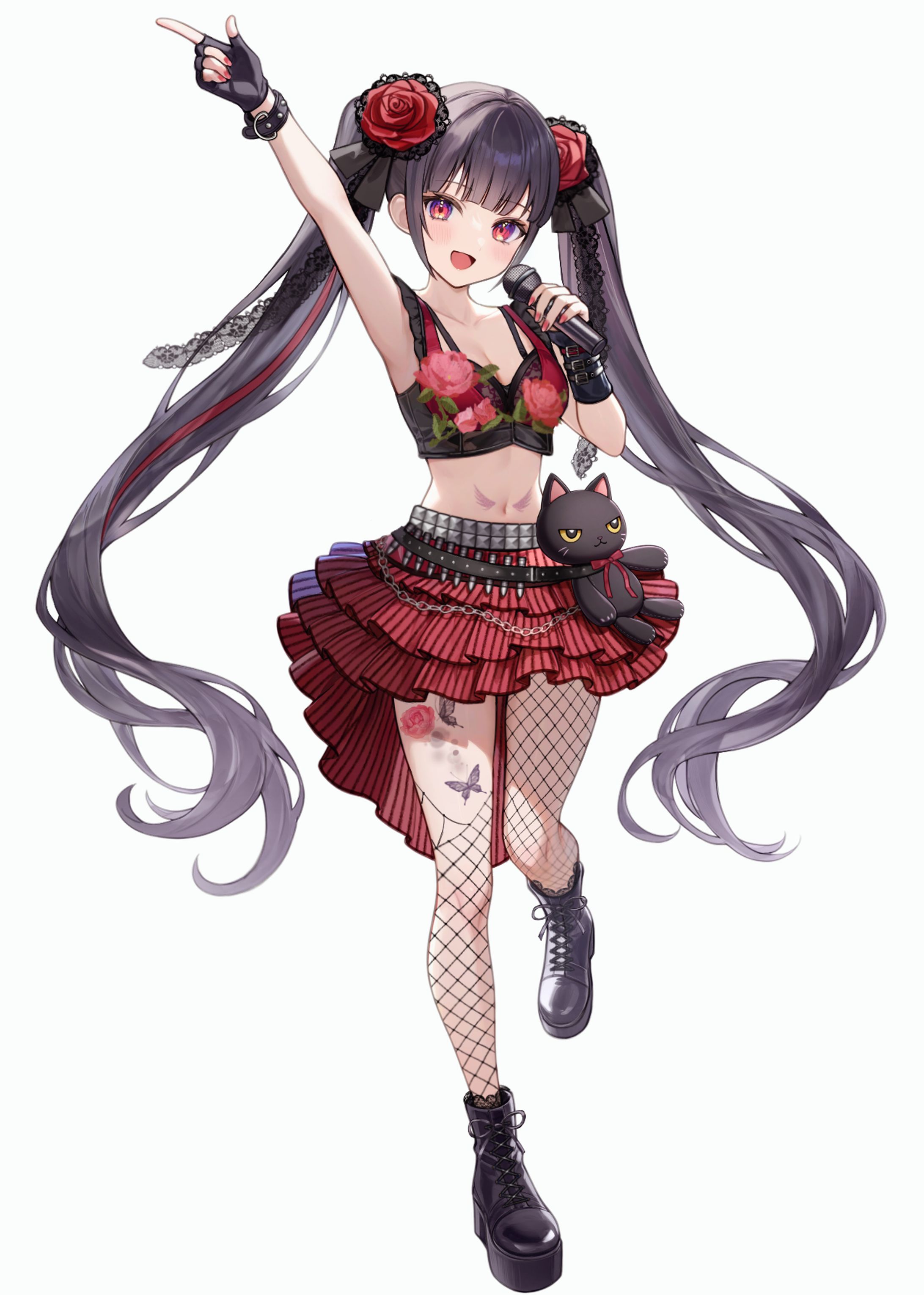 電気式華憐音楽集団 ボーカル・華憐様　アクリルスタンドイラスト-1