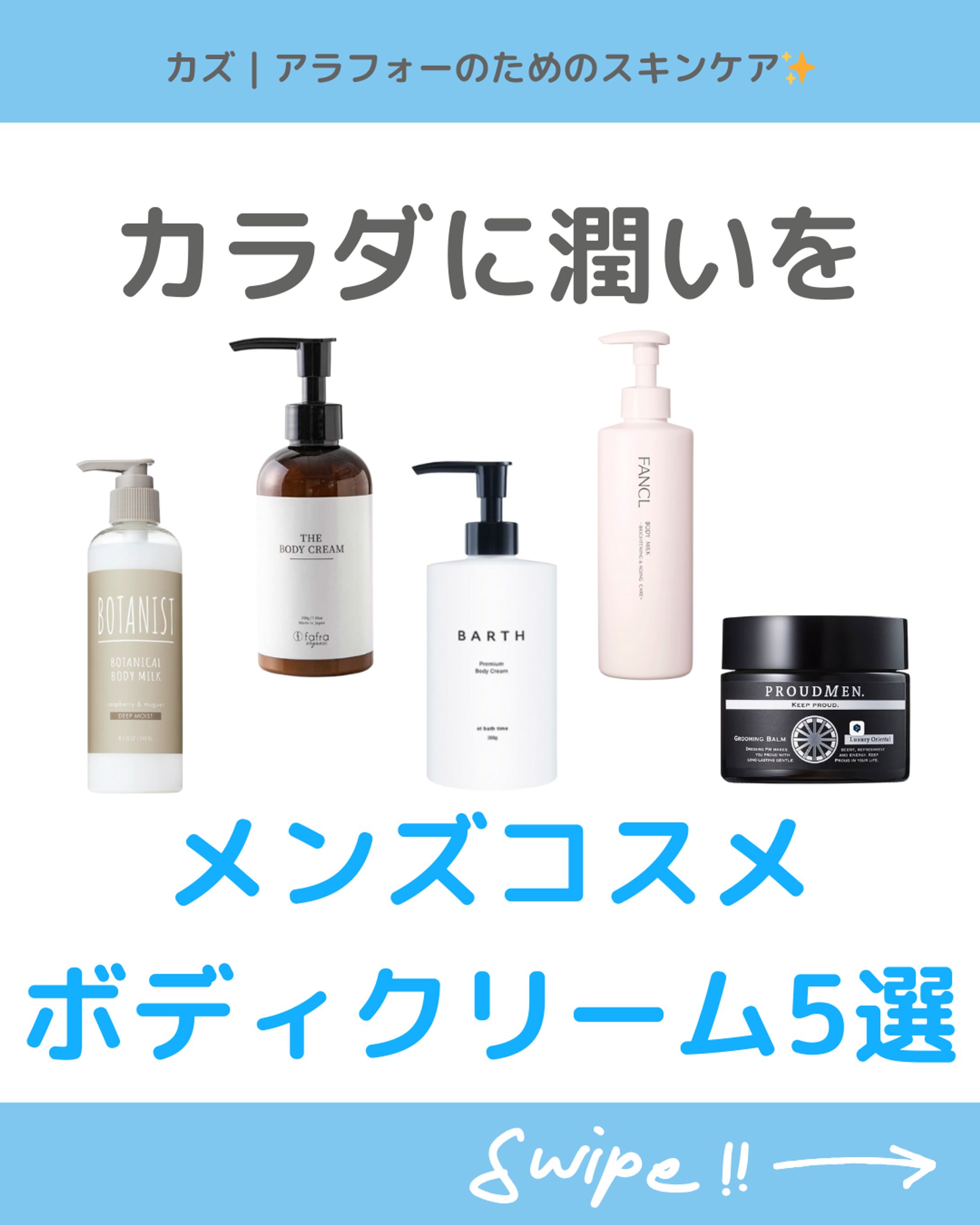 メンズコスメ　ボディクリーム５選-1