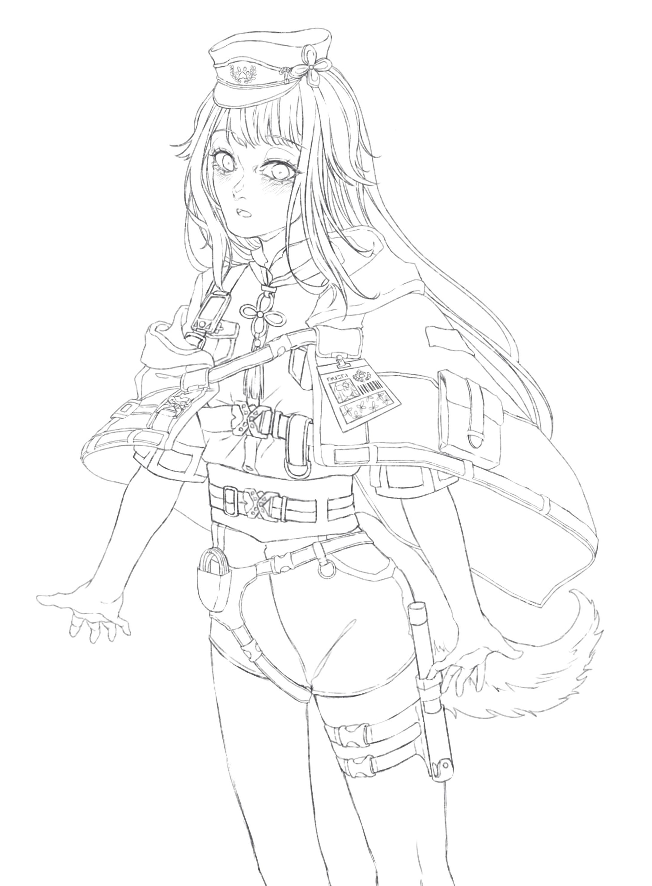 二次創作／線画-1