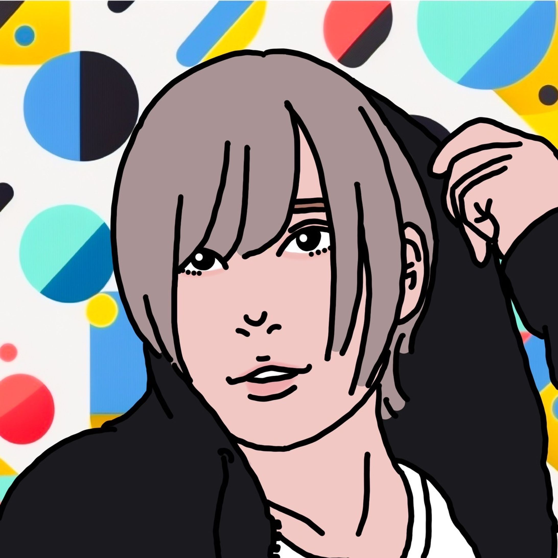 似顔絵アイコン（女性2）-1