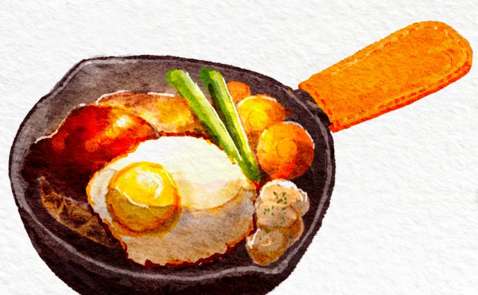 スキレット-ハンバーグ各種