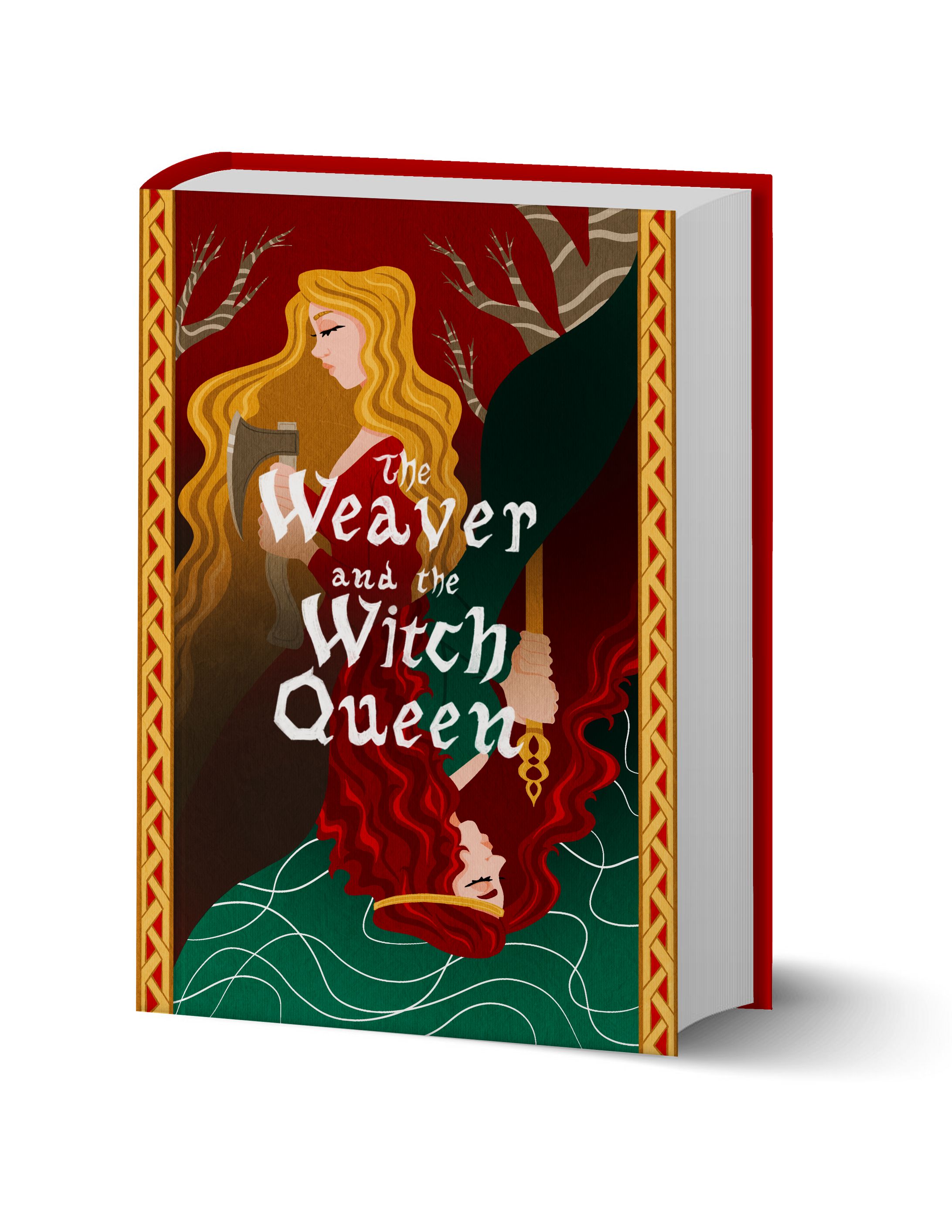 Fan made Illustration, Book cover Redesign, "The Weaver and the Witch Queen"-1