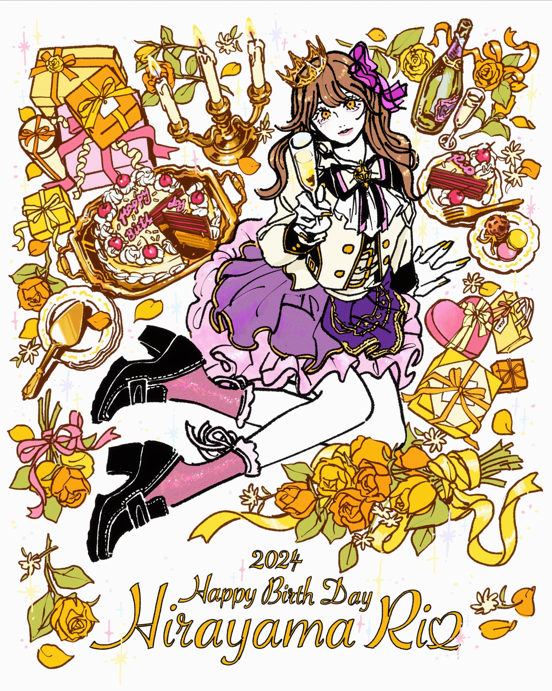 DREAMING MONSTER 平山莉央様 生誕Tシャツイラスト-1