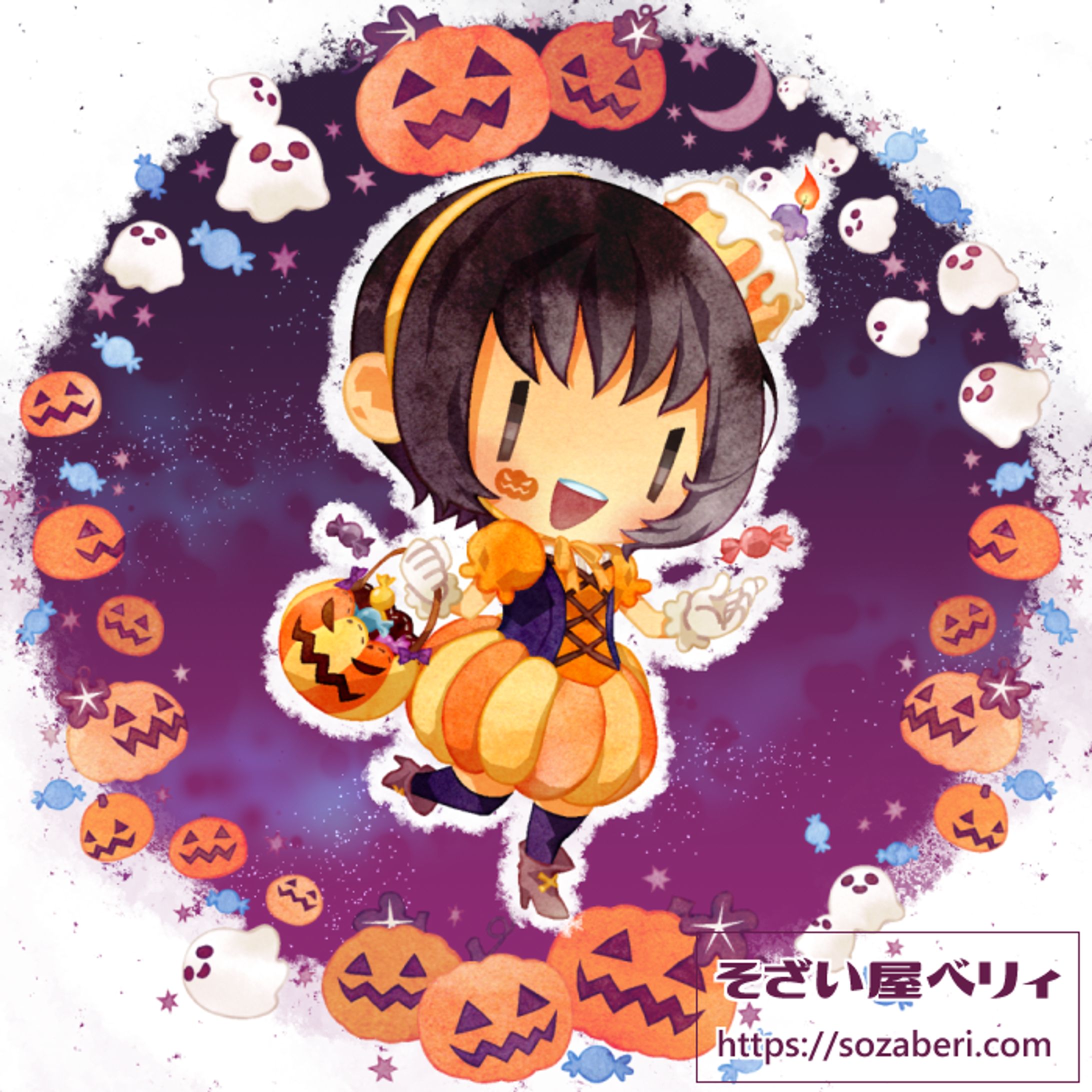 ハロウィンコスプレ　魔女っ子-1