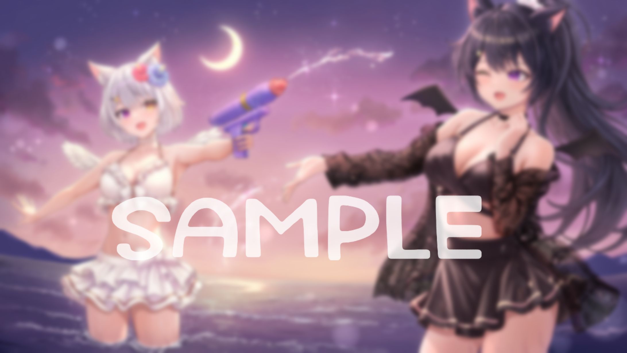 【お仕事】 宵猫るな様 、すてら様 夏用メンバーシップ限定壁紙-1