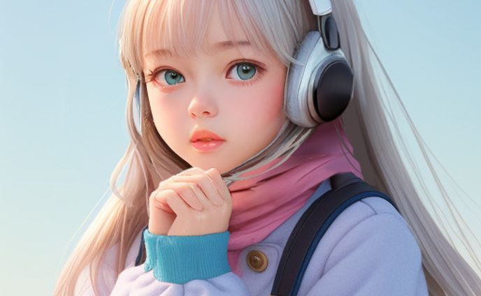 【Stable Diffusion】白髪の女の子①