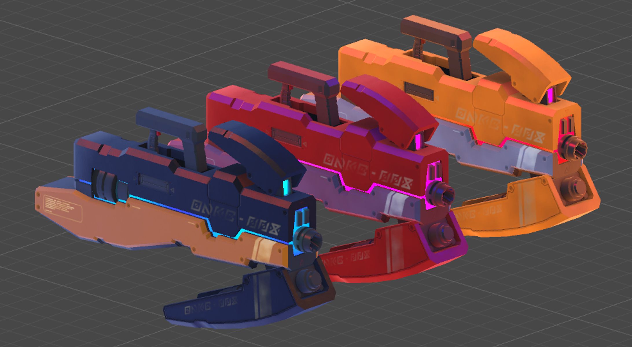 手持ちプラズマ砲3Dモデル-1