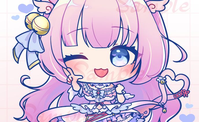ミニキャライラスト（愛鳴ねねむ様）