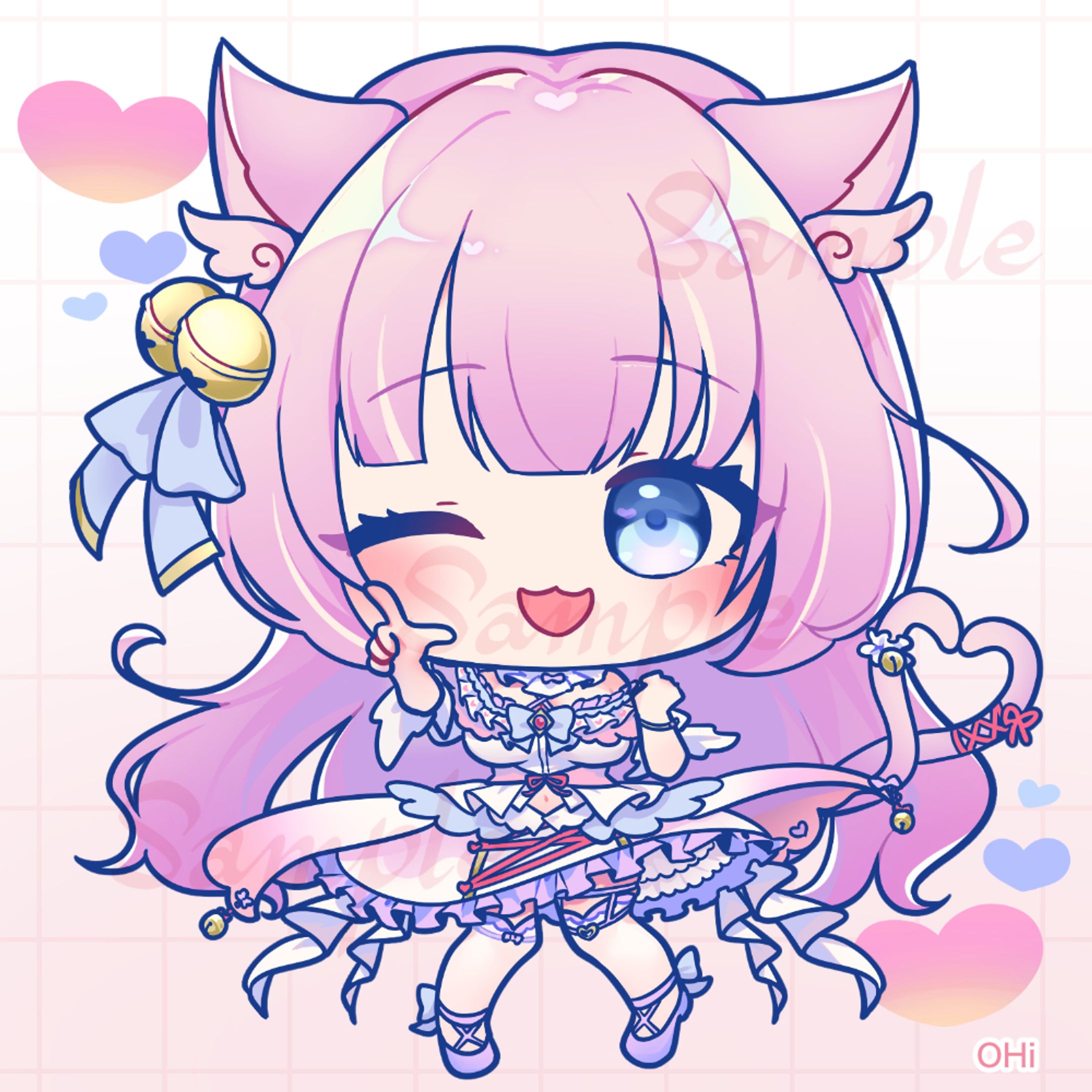ミニキャライラスト（愛鳴ねねむ様）-1