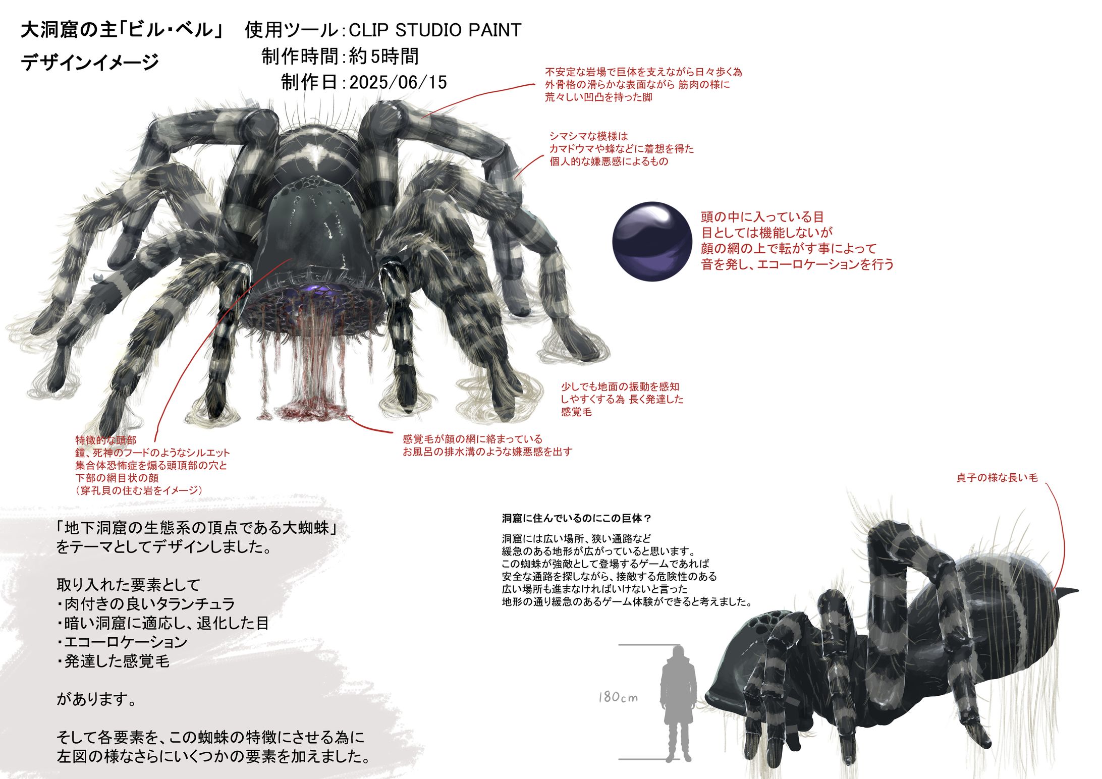 大蜘蛛 ビル・ベル、2D/3D-1