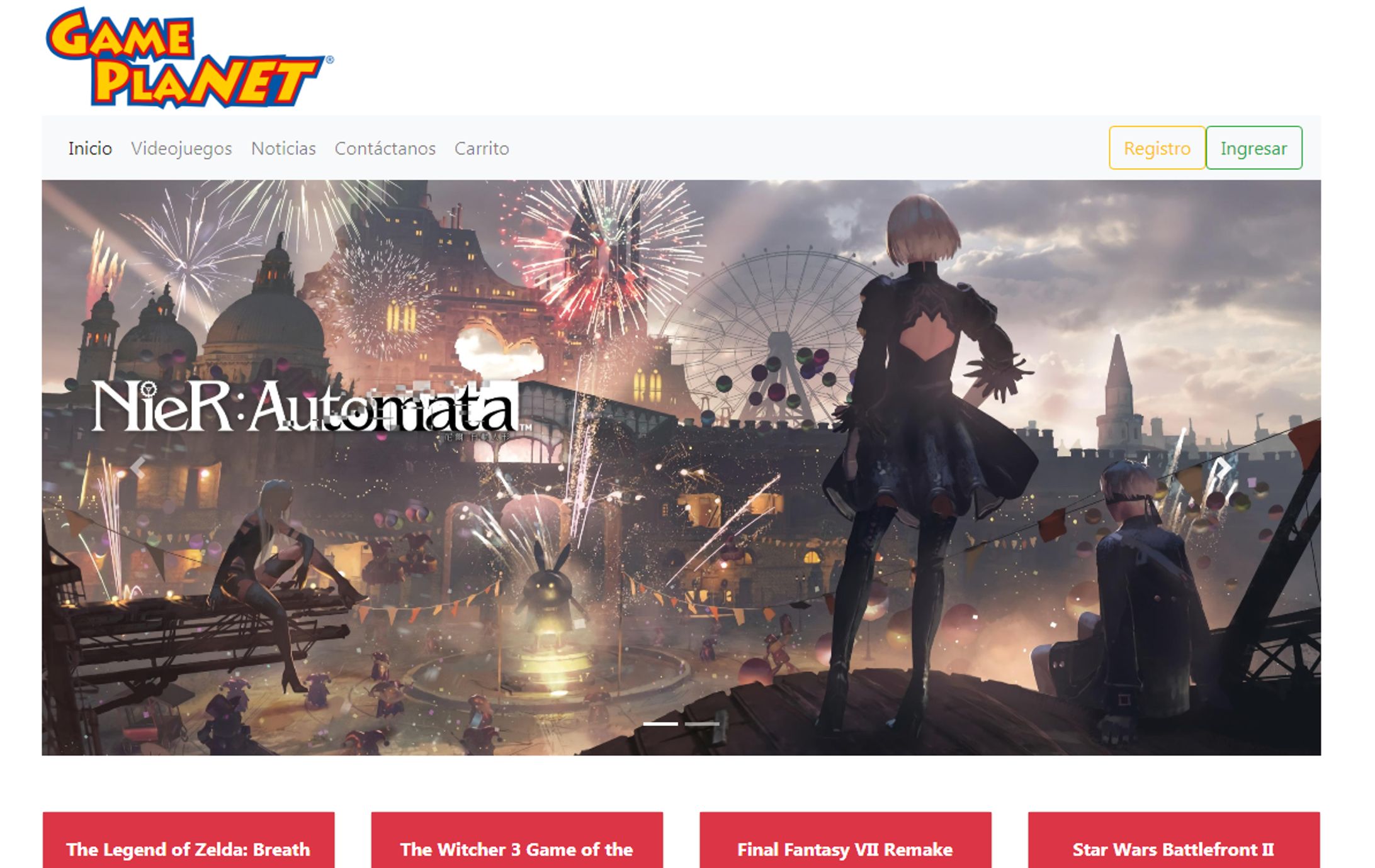 Diseño de Pagina para Game Planet-1