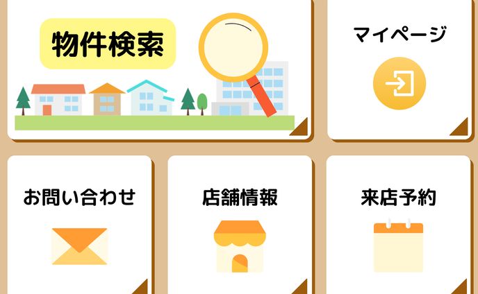 不動産のLINEリッチメニュー