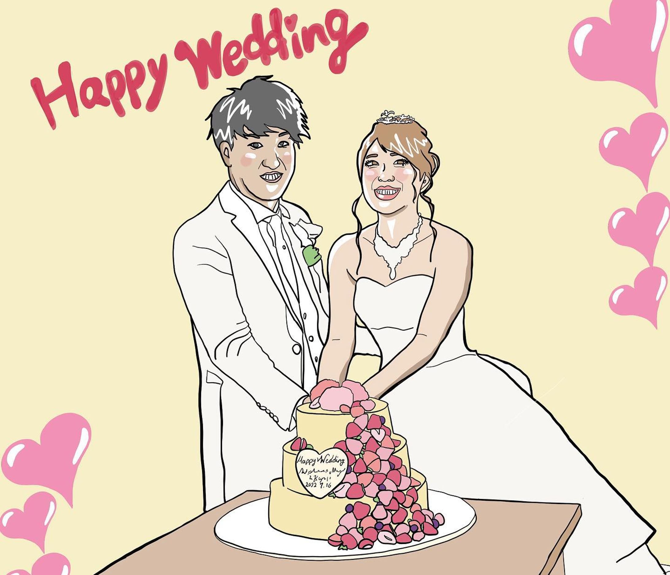 描いててまた結婚式思い出しちゃった✨
キレイでした☺️💕
#イラスト 
#イラスト垢 
#イラスト垢さんと繋がりたい 
#ヒマな時は 
#イタズラ描き-1
