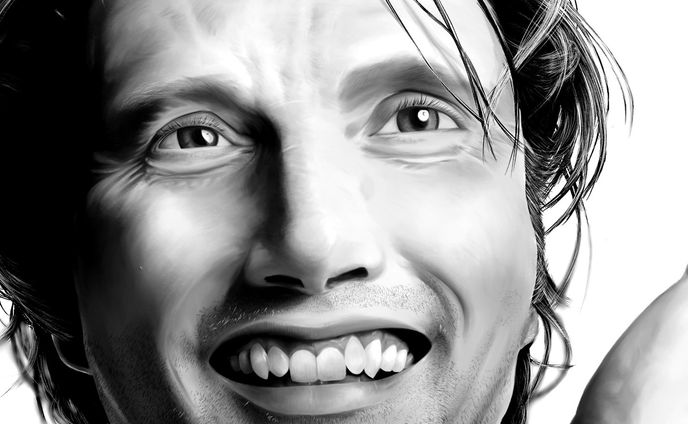 元写真の笑顔に惹かれて描きました😊

#drawing #illustration #madsmikkelsen #clipstudiopaint