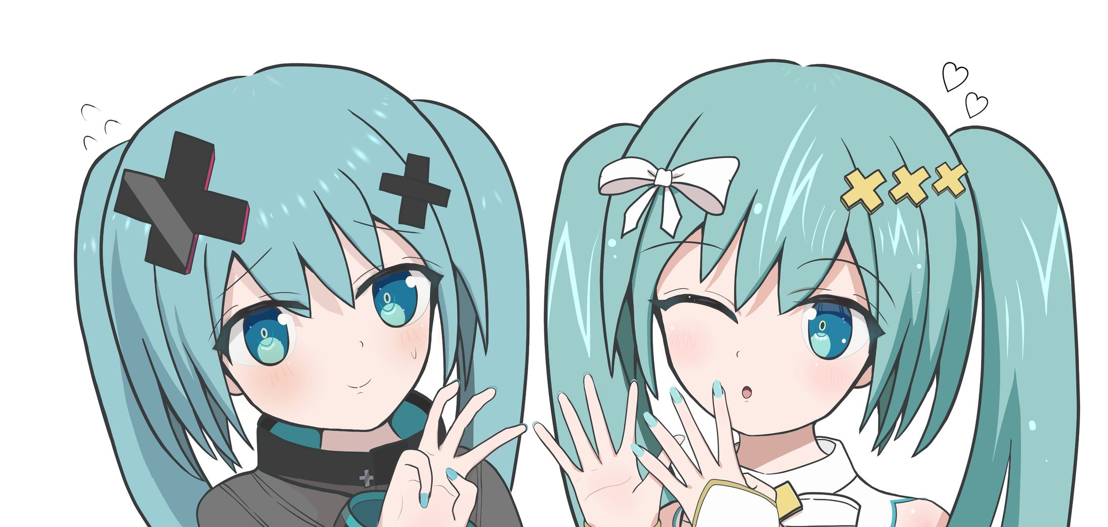 イラスト/3と9でバツミク＆窓ミク♪　声色の宴　6次会出展作品-1