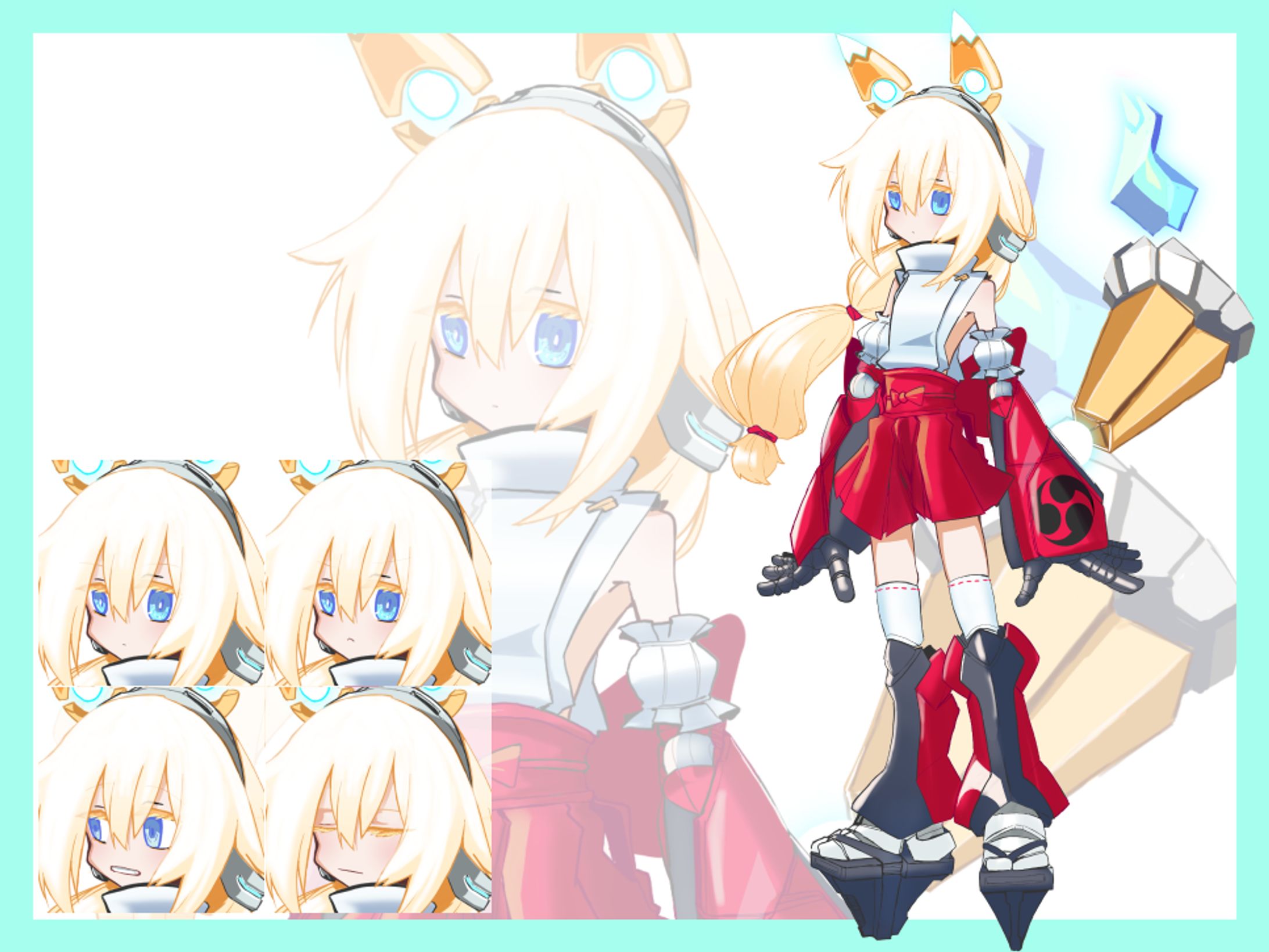 キャラ販売　メカケモ巫女-1