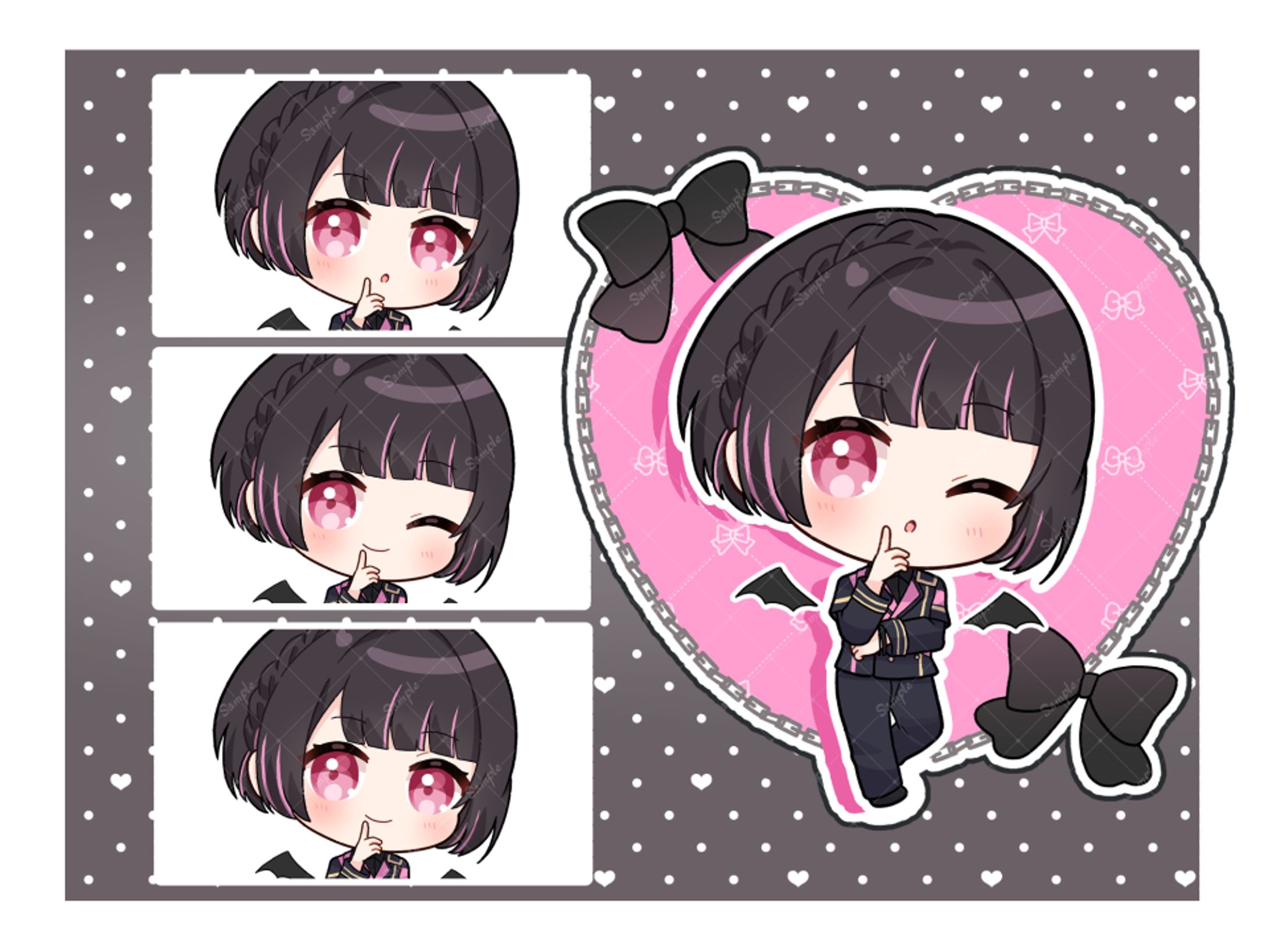 SDイラスト(1.7頭身シンプル作画)-1