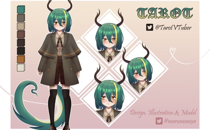 Tarot Chara Sheet with expressions