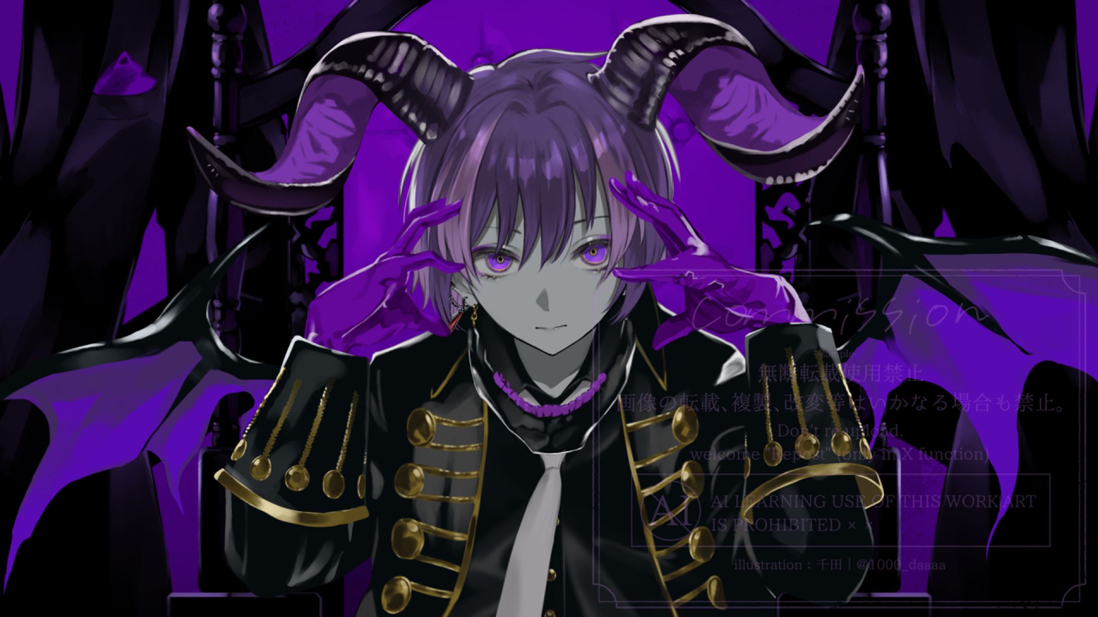 [お仕事]『デーモンロード/Kanaria』歌ってみたMVイラスト-1